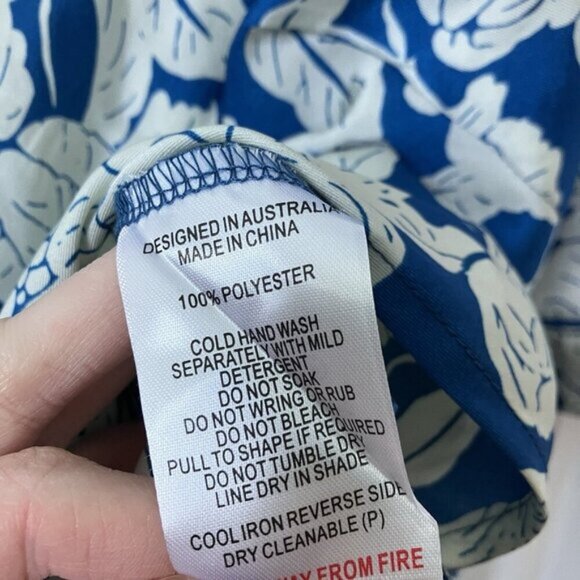 Maree Maree Sleep Set Womens L Blue White Floral Satin Tank  Shorts Loungewear - Picture 5 of 13